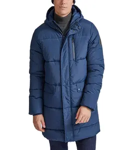 Blue Longline Jacket Men Puffer Jacket Mens Jacket Waterproof