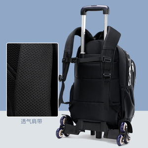 High-quality Private Customized Travel Bag School Trolley Bag Luggage Trolley <b>Backpack</b> <b>with</b> <b>Wheel</b> - Product Image 6