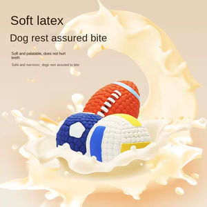 Balle en latex pour animaux de compagnie, balle de sport, jouet pour mâcher pour chiens, nettoyage des dents, jouet sonore, interaction avec les animaux de compagnie - Product Image 4
