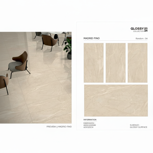 Venta al por mayor casa moderna 600*1200mm brillante gris mármol porcelana esmaltada baldosas 60x120 - Product Image 1