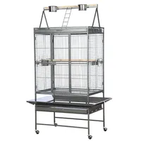 Best-seller Approvisionnement d'usine Cages d'élevage de grande taille en métal Cage à oiseaux pour perroquet à grand fil métallique