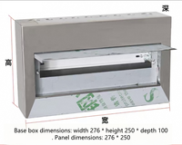 Boîtier d'instrumentation en acier inoxydable 304 poli HUASHU PZ30-24 IP30, boîte de distribution de câblage pour interrupteur de circuit à montage en surface