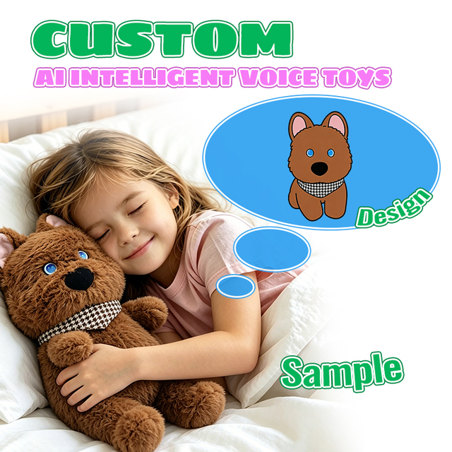 AI Smart Plush Puppy Dog Toy Speaking Storytelling Intelligent Animal Companion ODM OEM Customized Logo Holiday Present