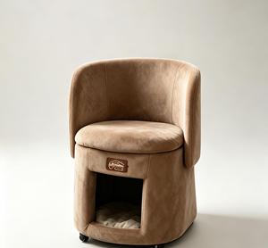 Wholesale <b>Folding</b> Chair Cat Cave <b>Bed</b> Orthopedic Memory Foam Small Dog Sleeping <b>Bed</b> with Rollers & Metal Frame - Product Image 1