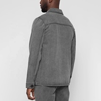 Ensemble assorti pour homme : Veste en jean délavé style OEM et pantalon ample en denim, idéal pour le printemps et l'été