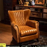 Fauteuil de loisirs de style vintage en cuir huilé antique, fauteuil Tigre, fauteuil de bureau, fauteuil à cigares, fauteuil individuel pour club privé, mobilier de maison