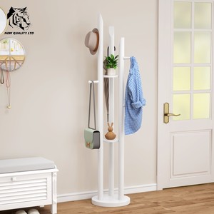 china supplier cheapest customization in stock ready to ship floor clothes rack new designed bedroom furniture wood coat rack - Product Image 5