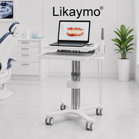 Chariot médical mobile dentaire en gros, poste de travail réglable en hauteur pour clinique dentaire, utilisation assise/debout, roues verrouillables