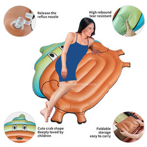 प्यारा क्रैब स्विमिंग पूल फ्लोटिंग लाउजर क्राफ्ट गद्दे वयस्क बच्चों में 71 pvc फ्लोट्स मैट इन्फ्लेटेबल क्रिसमस - Product Image 3