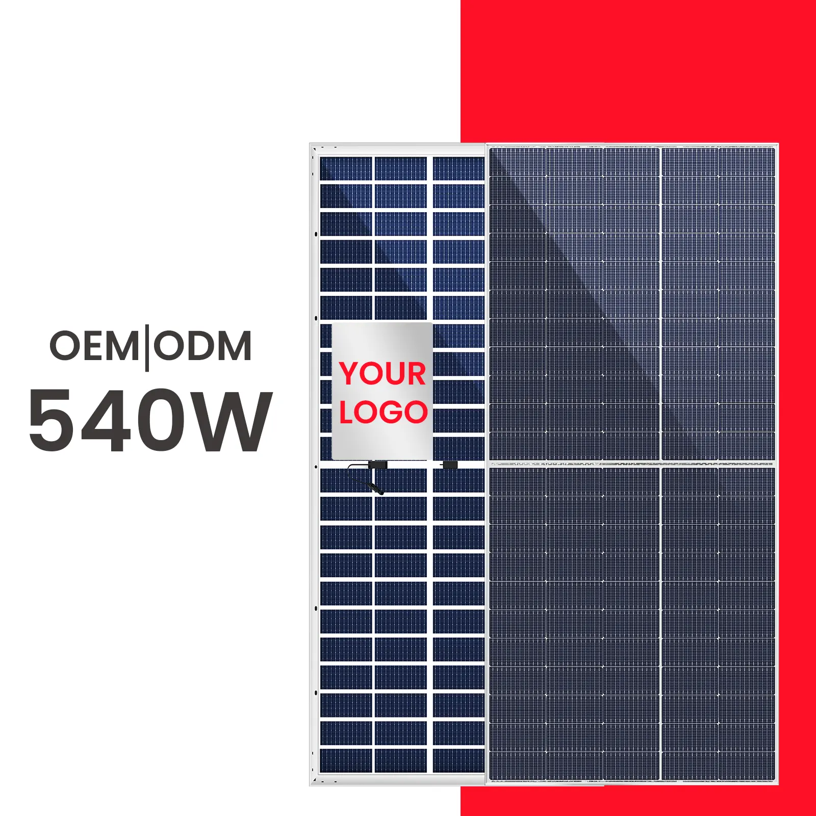 OEM 20GW tersedia modul Perc Pv Panel surya Panel fotovoltaik surya 540w biru Bifacial