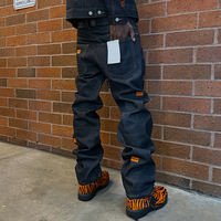 YSJY OEM – Nouveaux ensembles en denim japonais brodés sur mesure, avec veste boutonnée et jean, survêtements et ensembles en denim grande taille pour hommes