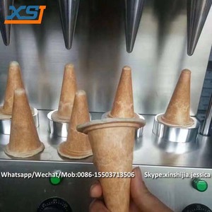 Máy Chế Tạo Khuôn Làm Bánh Quế Làm Kem Bánh Quế Ăn Được Bằng Thép Không Gỉ Hình Ô Tự Động - Product Image 2