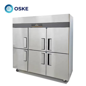 Congelador Vertical de Acero Inoxidable de Gran Capacidad con 6 Puertas, Refrigerador Comercial para Cocina, Nuevo Modelo 2025 - Product Image 1