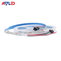 Bande LED adressable SMD3535 RGBIC Zigzag S Shape SK6812 6mm 84 LED/m 20W/m découpable pour signalétique Wi-Fi/programmable