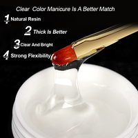 Vernis à ongles en Gel dur indolore, sous forme de Logo personnalisé, blanc, rose, transparent, Extension