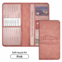 Porte-documents de véhicule en cuir PU personnalisé avec logo, pour immatriculation, assurance, permis de conduire – Promotionnel