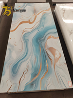 Panneau mural moderne en marbre ignifuge 1220*2440mm, décoration intérieure, feuille de PVC brillante effet marbre, ardoise carbone pour la maison