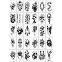 Tatouage temporaire semi-permanent, imperméable, résistant à la transpiration, dure 2 semaines, réaliste, à base de plantes, anti-frottement, pour bras et jambes
