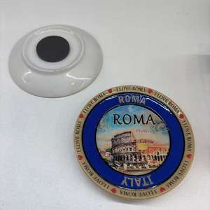 Sous-verres en céramique Trio Luxury Model TRIO, lot de sous-verres ronds en <span class=keywords><strong>ardoise</strong></span> naturelle pour bar, cuisine, maison, avec <span class=keywords><strong>aimant</strong></span> - Product Image 4