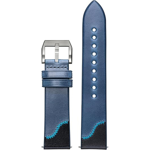 Correa de reloj de cuero de grano completo con costuras laterales para <span class=keywords><strong>hombre</strong></span>, compatible con relojes <span class=keywords><strong>Garmin</strong></span> - Product Image 1