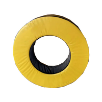Anneau de Tackling en Mousse PVC pour Rugby 140x70x30cm, Tube de Tackling pour Entraînement de Football, Roue en Mousse Souple pour Exercices de Défense, Logo Personnalisé
