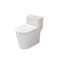 WC à siphon en S Twyford Sanitary Ware, monobloc, double chasse, allongé, moderne, en céramique, pour hôtel, cuvette de toilette