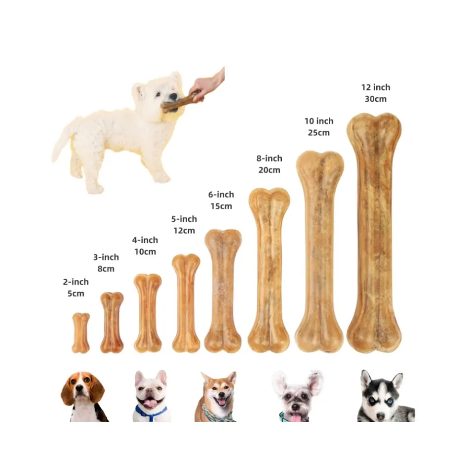 Wholesale Natural healthy Rawhide pressed bone pet molar training treats dog chew snack