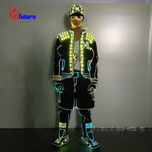 DMX512 Control America's Got Talent LED Lights Balance Dance Costume, Future Led Light Tron Dance Suit - Product Image 2
