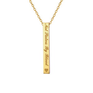 Collar con colgante <span class=keywords><strong>de</strong></span> texto grabado <span class=keywords><strong>de</strong></span> doble cara NO <span class=keywords><strong>HERMANAS</strong></span> <span class=keywords><strong>DE</strong></span> <span class=keywords><strong>SANGRE</strong></span> PERO <span class=keywords><strong>HERMANAS</strong></span> <span class=keywords><strong>DE</strong></span> CORAZÓN Regalo <span class=keywords><strong>de</strong></span> joyería <span class=keywords><strong>de</strong></span> acero inoxidable - Product Image 1