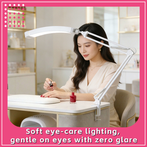 UV <b>Nail</b> Art Specialized Adjustable Long-arm <b>Nail</b> Salon <b>Desk</b> Lamp with Metal Construction for Home Use - Product Image 3