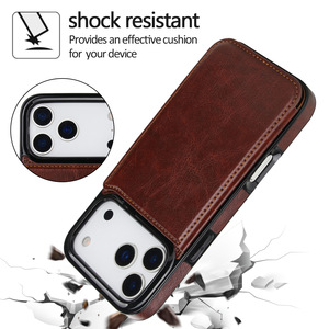 Funda de Cuero de Lujo para iPhone 17 Pro Max, con Ranuras para Tarjetas, Cierre Magnético Doble, Protección Contra Impactos - Product Image 3