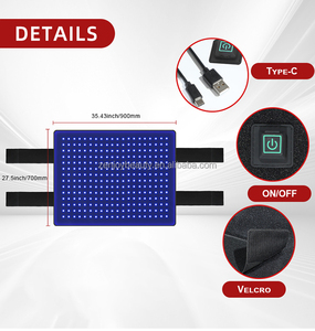 Pads de luminothérapie rouge portables à longueur d'onde personnalisable (440nm, 660nm, 850nm) avec batterie rechargeable intégrée et minuteur de 15 minutes pour chevaux - Product Image 2