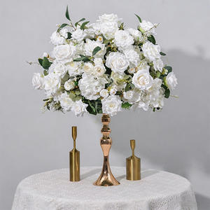 Fleurs et plantes décoratives, ornements de table pour événements de mariage, boules de fleurs en rayonne, <span class=keywords><strong>articles</strong></span> décoratifs de mariage - Product Image 1