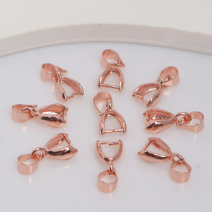 6mm 7mm vente en gros 14K/18K plaqué or en laiton fermoirs <span class=keywords><strong>collier</strong></span> pendentif Clips pour pierre de Jade bijoux <span class=keywords><strong>à</strong></span> bricoler soi-même - Product Image 6