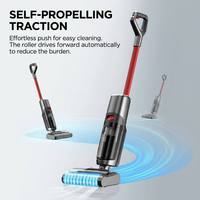 Aspirateur à vadrouille sans fil intelligent 3 en 1 avec stérilisation à l'eau électrolysée, nettoyage bord à bord et base autonettoyante