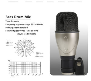 Micrófono de <span class=keywords><strong>Batería</strong></span> Profesional con Cable GAM-DK19 Recordio, Cancelación de Ruido, Conjuntos de Micrófonos de Audio de Alta Calidad - Product Image 2