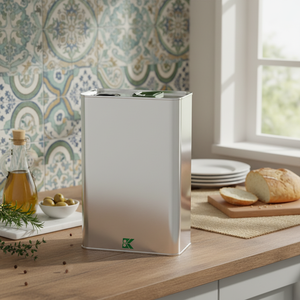 Boîte en fer rectangulaire Kontensan 3 Lt pour huile d'olive 85x158xH249 mm Modèle L132 Turquie - Product Image 3