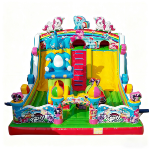 Castillo Inflable Personalizable Ecológico para Uso Doméstico, Tobogán, Escalera de Escalada, Combo para Negocios de Alquiler de Parques, 500 kg - Product Image 2