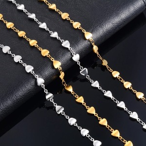 Pulsera de Cadena Delicada con Corazón de Acero Inoxidable para Mujer, Tobillera Ajustable, Gargantilla Chapada en Oro de 18K, Joyería para Mujer y Niña - Product Image 3