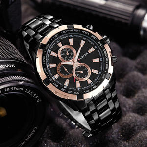 Manufacturer Wholesale Sport Fashion Men's Business Quartz <b>Watches</b> Alloy <b>Case</b> Glass Dial Pointer Leather Strap Mechanical <b>Watch</b> - Product Image 3