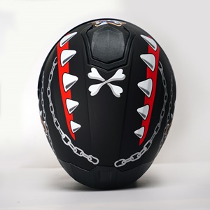 Casco Integrale per Moto VIRTUE Certificato ECE - Nuova Tendenza con Decalcomania a Catena per Cani, Casco di Sicurezza alla Moda per Motociclisti - Product Image 5