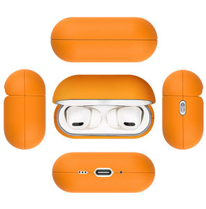 Étui de protection en cuir véritable de luxe pour <span class=keywords><strong>AirPods</strong></span> 4 Pro2 Pro3 Samsung Buds 3Pro, housse de protection intégrale en cuir de vachette fait main - Product Image 6