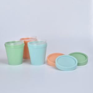 Pot vide de 200 ml pour crème cosmétique, en plastique PP de qualité alimentaire, pour yaourt, salade de fruits, conteneur de stockage, 7 oz, pots colorés à vis pour le visage - Product Image 2