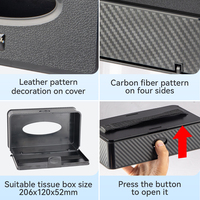 Pare-soleil de voiture en plastique universel en fibre de carbone, organisateur de sièges arrière, kits d'intérieur, stockage de serviettes en papier, kits de support de boîte à mouchoirs