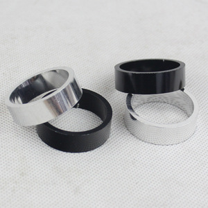 Bicycle Front Fork <b>Spacers</b> Aluminum Alloy 28.6mm Black And Silver Lightweight For Mountain Bikes - Product Image 3