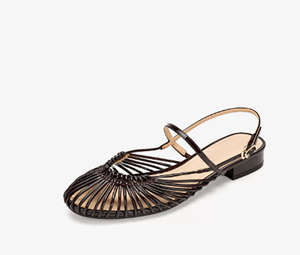 Sandalias de Mujer Tejidas a Mano, Estilo Vintage, Punta Abierta, Tacón Bajo, Forro de Piel de Oveja Sintética, Verano 2026, Nuevas Sandalias Romana - Product Image 2