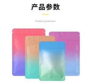 Matte Black <b>Reusable</b> Zipper Bag Stand-Up <b>Pouch</b> Aluminum Foil Packaging Doypack Mylar Storage <b>Food</b> Bags Resealable with Zip Lock - Product Image 5