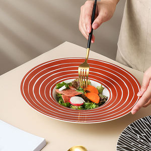 <span class=keywords><strong>Assiette</strong></span> creuse en céramique de 11 pouces, design nordique, pour restaurant, personnalisable, pour pâtes, vaisselle - Product Image 3