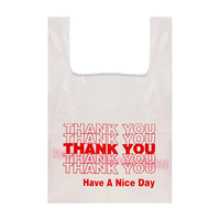 Großhandel Custom Logo PE Reiß verschluss taschen mit "Danke" für den Supermarkt Verwendung für Kleidung Verpackung mit Ventil Dichtung griff