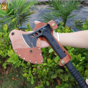 Funda de Cuero Genuino para Hacha, Funda Resistente con Cierre de Broche Metálico, Funda para Herramientas de Jardinería - Product Image 4